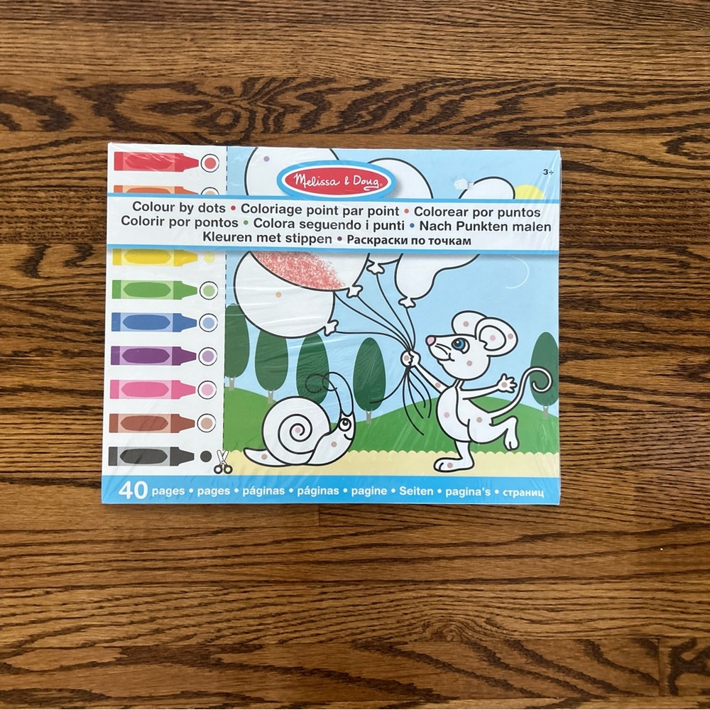 Brand new Melissa and Doug 40 animal paint by dot water colour pages